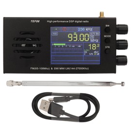 TEF86 Radio Receiver 3.2 Inch LCD Screen Display Radio Receiver 65‑108MHz FM 144‑27000KHz SW MW LW Built in Battery