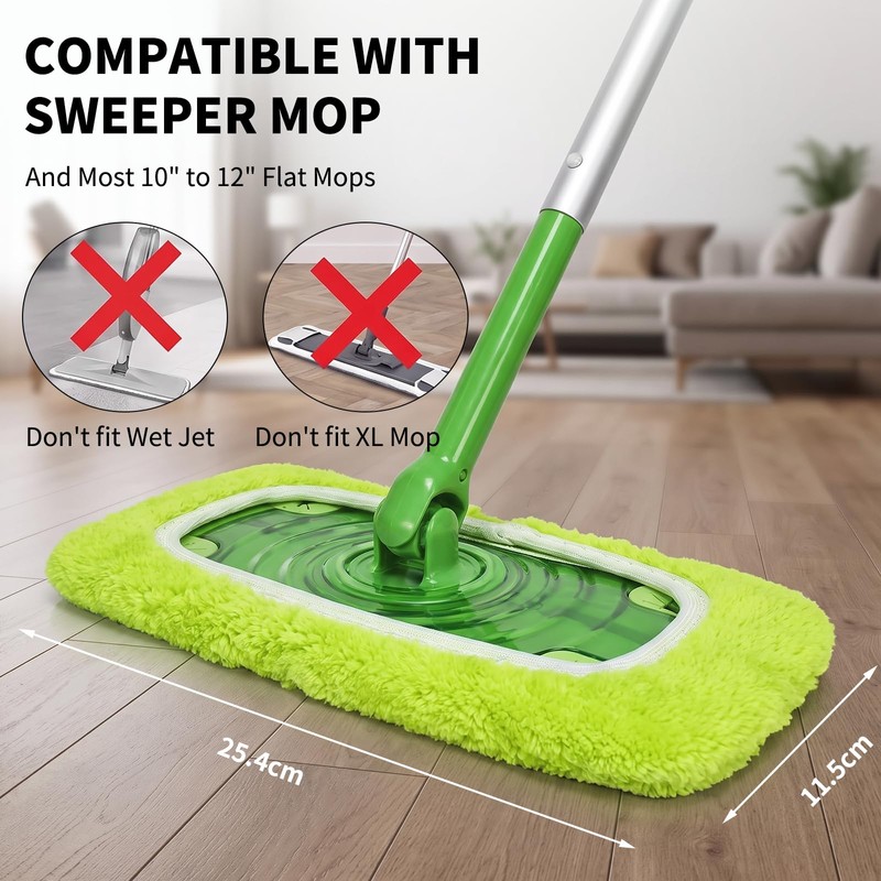 Awubsd 8 Reusable Microfibre Microfiber Floor Speed Mop Refill Wipes