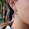 COORWEEL Silver and Gold Geometric Hoop Dangle Earrings for Women