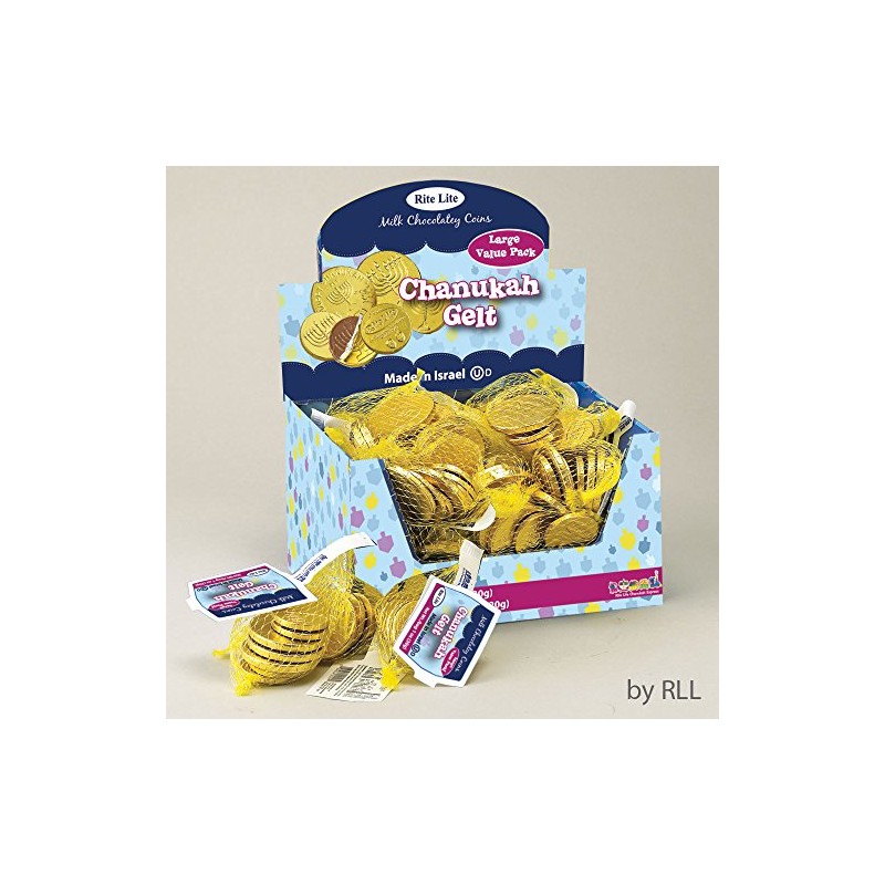Rite Lite Chanukah Gelt Milk Chocolate Coins Large Bag -