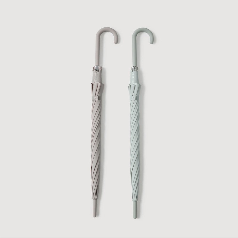 JAJU [JAJU] Opaque Color Long Umbrella_Beige