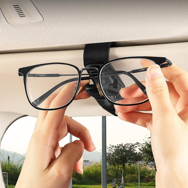XSAJU 2pcs Car Sunglasses Clip Glasses Holder for Car Sun