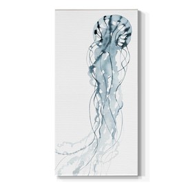 Renditions Gallery Canvas Aquatic Wall Art Home Paintings & Prints Deep Sea Jellyfish Modern Romantic Abstract Waterolor Canvas Artwork Decorations for Bedroom Office Kitchen - 20"x40" LT517