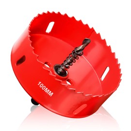 Hole Saws Cutter, HSS Bi-Metal Drill Bit for Wood, Plastic, UPVC, Fiberglass and Plasterboard (100mm)