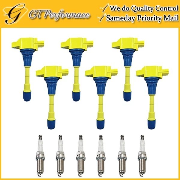 GT Performance Quality Ignition Coil &amp; Spark Plug 6PCS Set