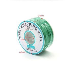 Red 250M Colored Insulation Cable Test Wrapping Cable Tinned Copper Solid Cable 30AWG 0.25mm for Laptop Electronic Test Wrapping Wire