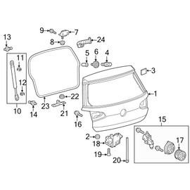 20.93 Inch 2Pcs Liftgate Trunk Struts Lift Supports Compatible With Volkswagen 15-19 E-Golf 15-20 Golf 15-19 Golf R 15-20 Gti To 01/31/2017 Shock Gas Spring Cylinder Rear Back Tailgate Hatch