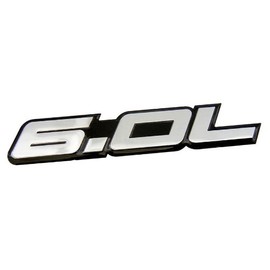 6.0L Liter in Silver on Black Highly Polished Aluminum Car Truck Engine Swap Nameplate Badge Logo Emblem for 08 09 2008 2009 Pontiac G8 L76 05 06 2005 2006 Pontiac GTO LS2 Fits Other Vehicles