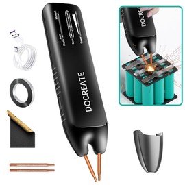 Docreate Battery Spot Welder, 11 Gear Adjustable Handheld Spot Welder, Automatic and Manual Modes, Welding Plated Nickel Sheets 0.1-0.25mm，for DIY 18650 Battery, Welding Nickel Sheets, Iron