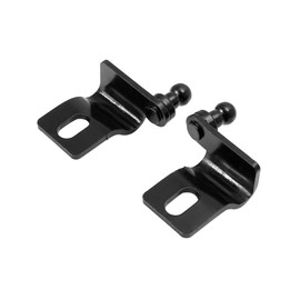 Hihaha 1 Pair 10mm Car Ball Studs Mounting Brackets Black for Gas Struts Shocks Durable Material