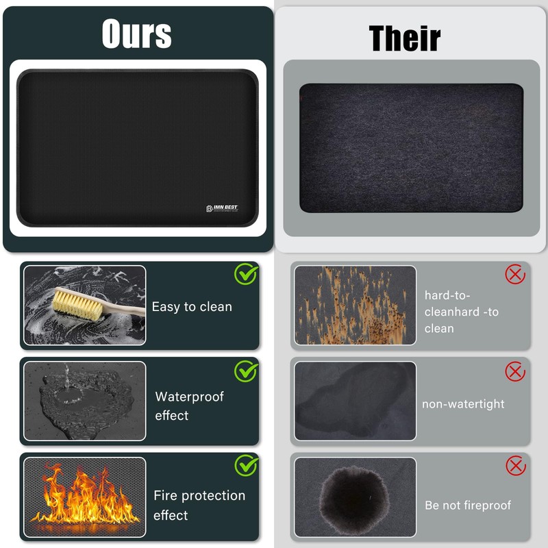 Heat Resistant Mat for Air Fryer Site, Fireproof Silicone Mat