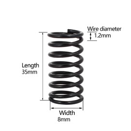 MACHSWON 10 Pcs Home Machinery Industrial Screen Door Lawn Mower Spring Steel Compression Spring 8mm OD 1.2mm Wire Size 35mm Free Length