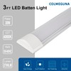 Colmeguna 2 Pack 3FT LED Batten Light, Ultra-Thin Ceiling Surface