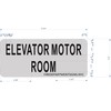 Elevator Motor Room Sign (Brush Aluminium, 3.5X8)-The Mont Argent Line.