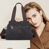 KONO Canvas Handbag Women Shoulder Bag, black, Retro