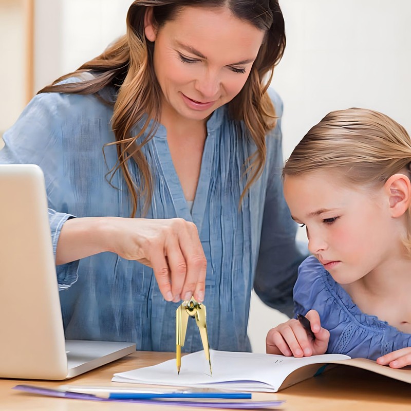 Scribe Tool,Geometry Compass Scriber Tool,Gold Carpenters Tools Scribing Compass,Drawing Scribing