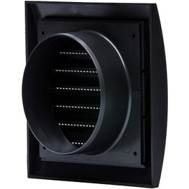 Vent Systems Diameter 100 mm, outer dimensions 148 x 153 mm, pack of 2, anthracite, ventilation slit cover for dryer, ventilation openings and exhaust pipe, suitable for outdoor use