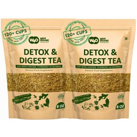 Detox and Digest CCF Tea with Ginger, Turmeric and Licorice Tea 8 Ounces (Pack of 2), 11 Herbs Benefits in One Tea