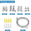 Teemyaa 20 Sets Hexagon Light Fixture Hanging System Kit, Ceiling