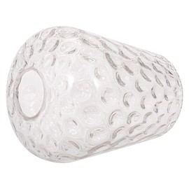 Rivqahra Wine Glass Lamp Shade for Lighting Fixture, 6.3" Height, 1-5/8 Inch Fitter, 3 Pack Clear Hammered Water Ripple Glass Replacement Globe Shade