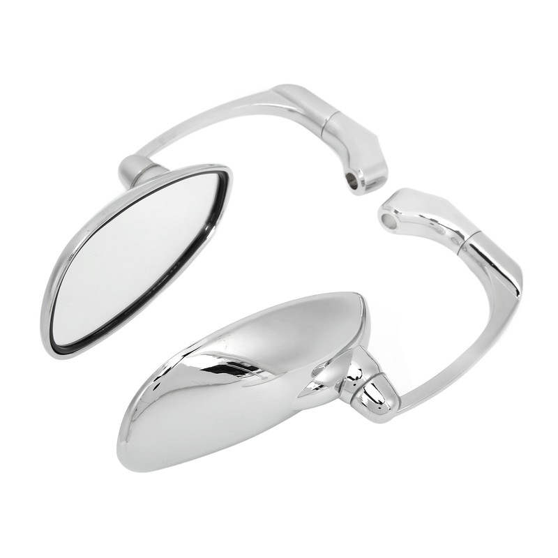 Pair 8mm 10mm Motorcycle Rearview Side Mirror Adjustable Angle Retro