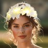 Zoestar Luminous Flower Crown Headbands LED Hair Wreath Headband Bridal