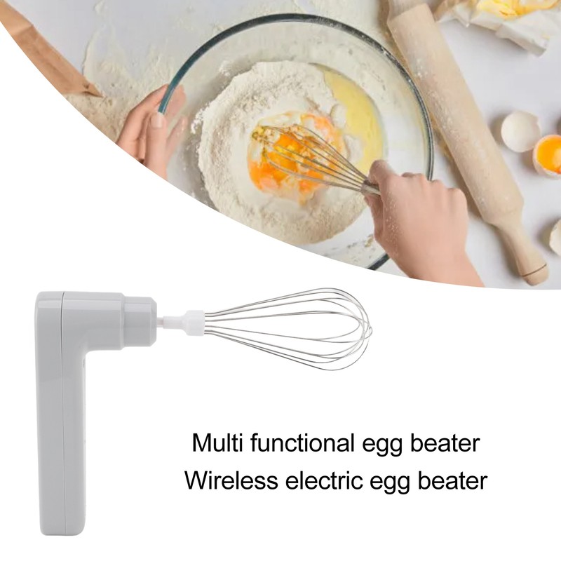 Electric Egg Beater 800mah Rechargeable Cordless Hand Blender Efficient Handheld