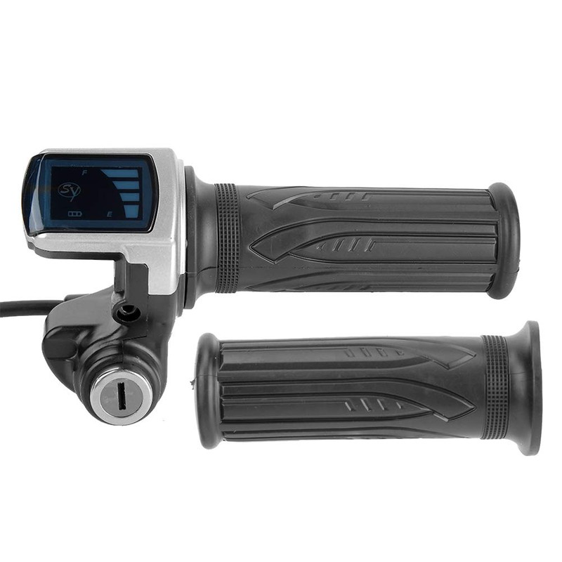 Throttle Handle 36V Half-Twist Throttle with LED Power Indicator Key