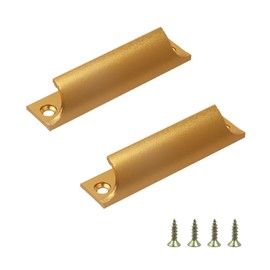 Coshar 2Pcs Window Sash Lift Handle Gold Aluminum Alloy 3-Inch Hole Center Drawer Push Pull Handle Hardware for Sliding Window Kitchen Closet - Gold 2 Pieces