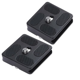 Regetek Aluminum PU-40 Quick Release Plate with 1/4" Screw, Universal Slide-In 40mm*38mm QR Plate for Manfrotto Arca Swiss Benro Acratech Kirk Wimberley Gitzo RRS MARKINS SUNWAYFOTO Kangrinpoche SIRUI