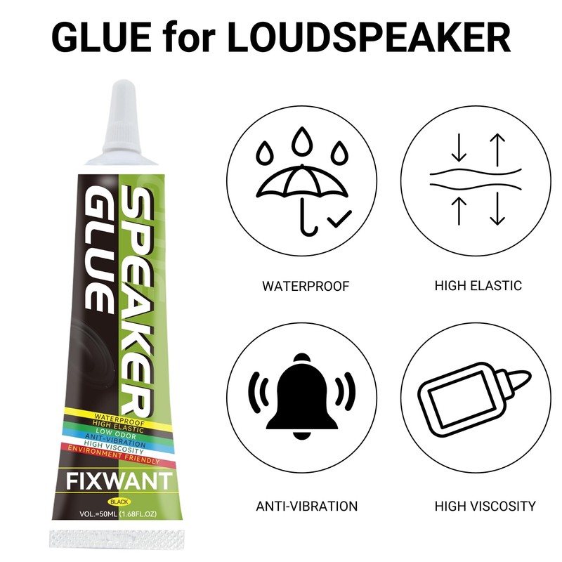 FIXWANT Loud Speaker Repair Glue Foam Side Dust Cap Rubber