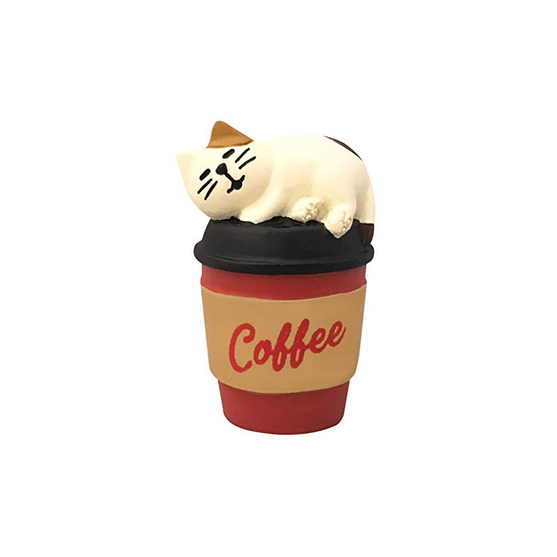 Decore Corporation Concombre ZCB-43338 Coffee Cat Size: Approx. W 1.1