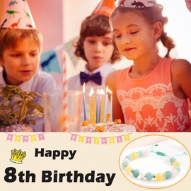 OAVOOK 8th Birthday Gifts for girls 8 Year Old Beaded Bracelet Sweet Heart gifts for Daughter/Granddaughter/Niece/Friends