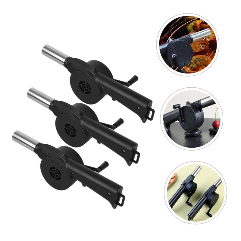 MERRYHAPY Hand Crank Blower for BBQ Fire Blower Mini Air