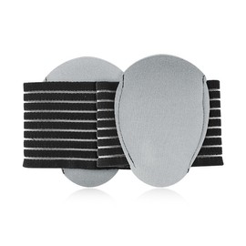 KEQAR 1 Paar kompressionsgepolsterte Fußgewölbestützen zur Schmerzlinderung bei Plantarfasziitis und wunden Plattfüßen, Fersensporn, Fußgewölbestütze (grau: Größe L)