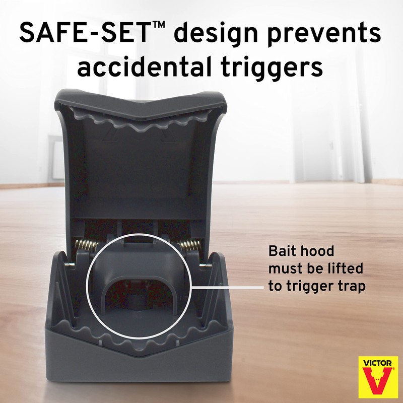 Victor M147 Safe-Set Rat Trap-4 Pack, 4, Black