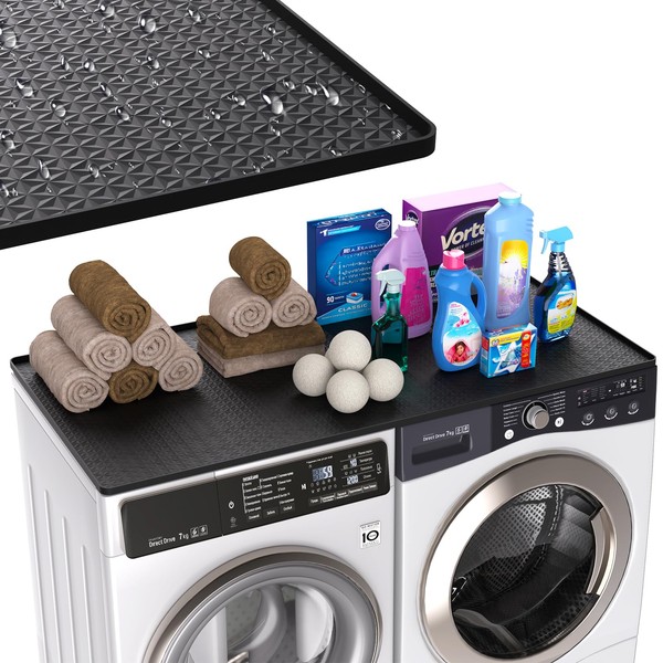 NiHome Silicone Washing Machine & Dryer Top Protector Mat 51.2"x25.6",