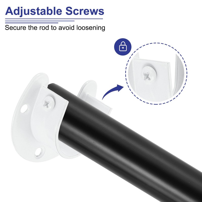 uxcell 4 Pcs 38mm / 1-1/2" Inch Closet Rod Bracket