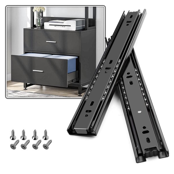 SHUHANG 5 Pair Full Extension Drawer Slides 10 12 14