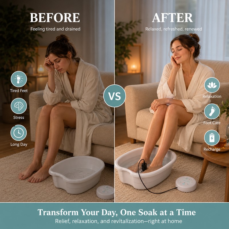 Electric Foot Spa System for Home Relaxation – 30-Minute Timed
