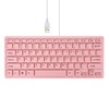 MCSaite Mini Wired Pink Keyboard - with Keyboard Cover Computer