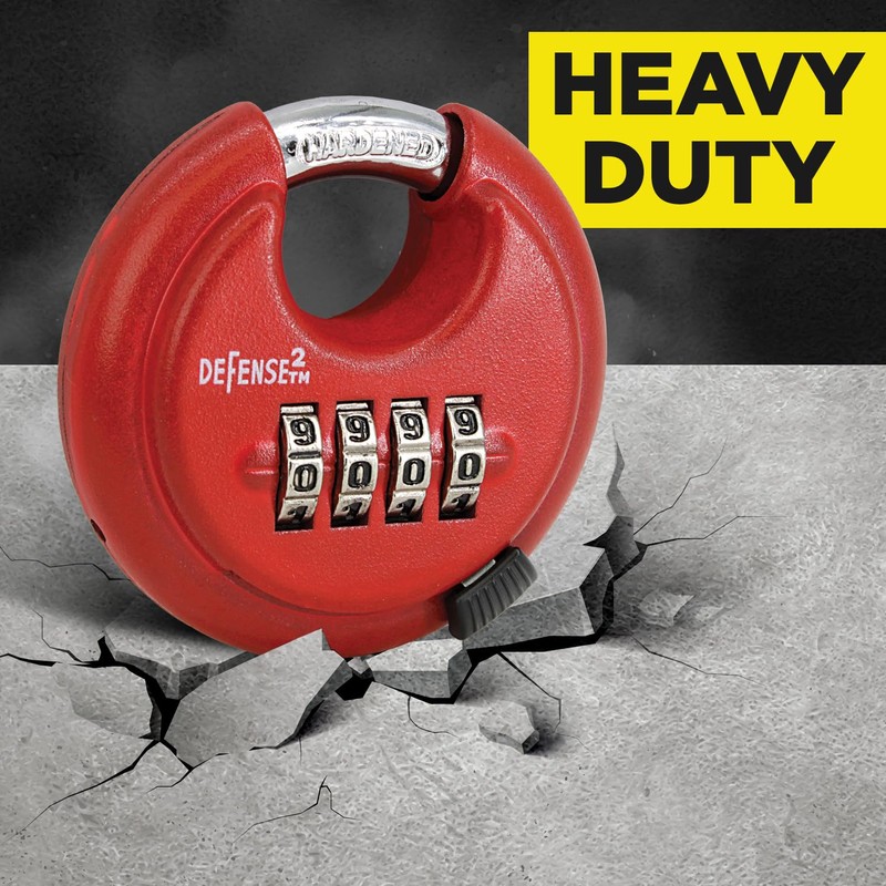 DEFENSE2 Disc Lock for Storage Unit 4 Digit Combination Lock
