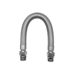 Compressor Jumper Hose, 20"Length 1" NPT Male - Flexible Industrial Grade Stainless Steel with Two 1" Adapters，body Stainless Steel Metal