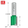 Trend CraftPro Straight Two Flute Router Cutter Bit, 1/2 Inch