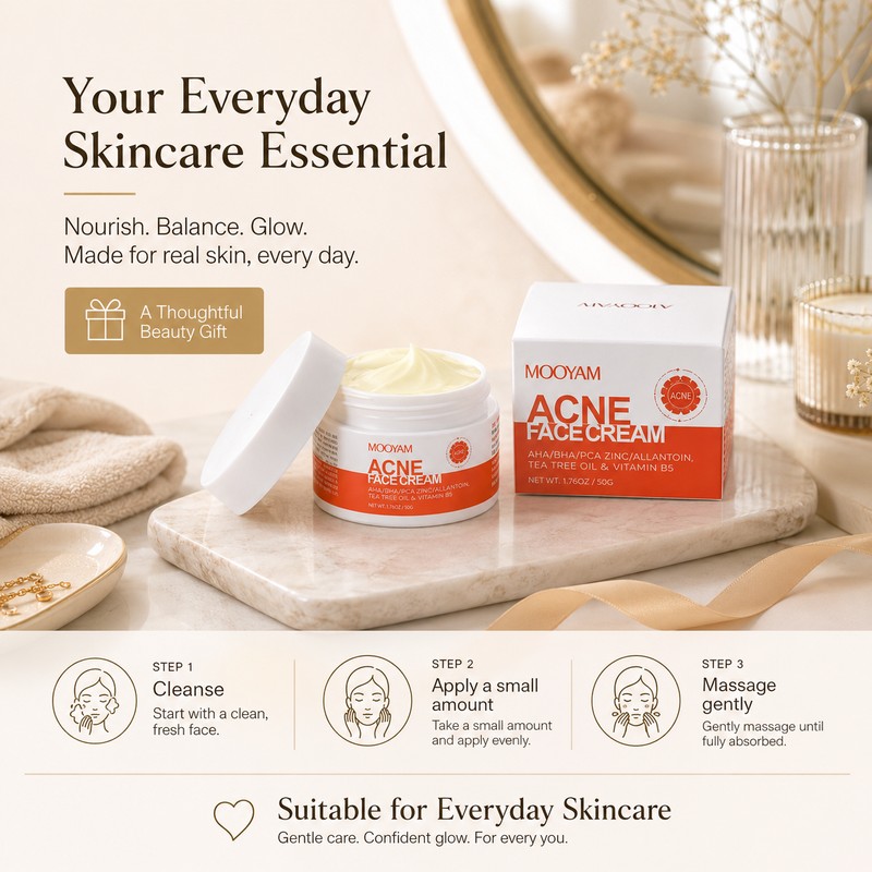 Herbal Face Cream for Blemish-Prone Skin – Oil-Control Moisturizer for