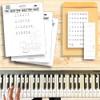 Numbered Piano Keyboard Stickers in Classic Numbers Design with 4