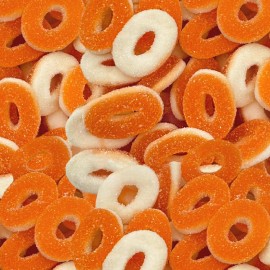 SUNNY ISLAND Peach Rings Soft Gummy Candy Fun Size, 2 Pounds Bag