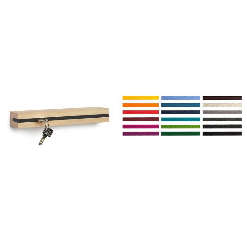 Buchenbusch urban design Key Hook Ash Felt Insert Black (72