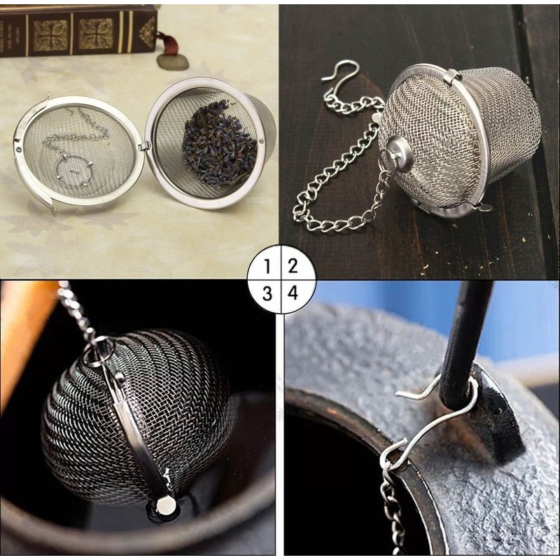 Stainless Steel Green Tea Infuser Cooking Ball Herb Infuser with