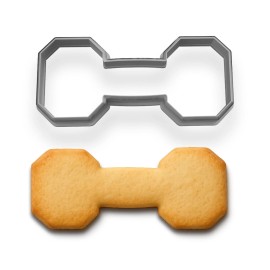 Mighty Gadget Dumbbell Cookie Cutter (4x1.68 Inches) - Fitness & Gym Inspired Baking Tool